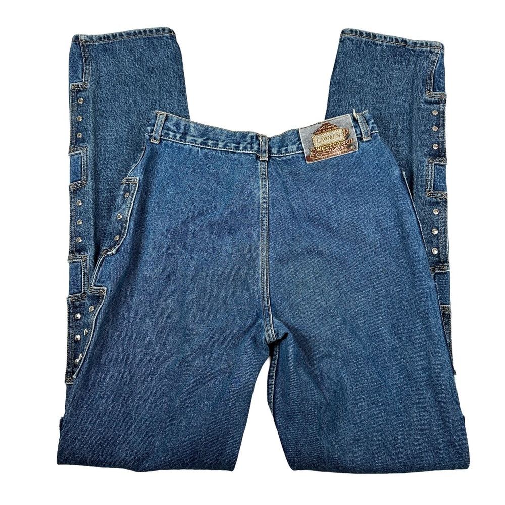 Lawman Western jeans vintage 90s bareback cowgirl high rise rodeo studded punchy